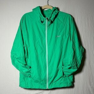 ASICS Men's Bright Green Hooded Windbreaker